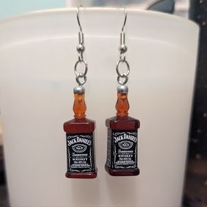 Jack Daniels whiskey earrings